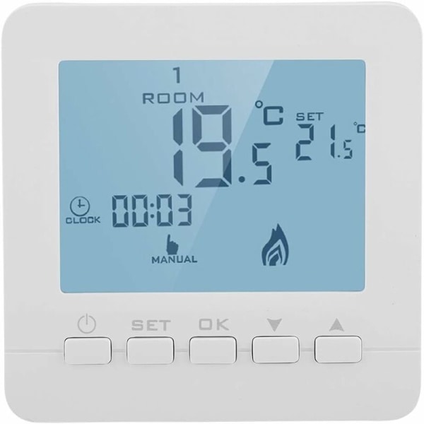 Digital termostat Intelligent LCD-skärm Touch Värme Termostat Programmerbar rumstemperaturregulator under huset Hushållstemperatur T