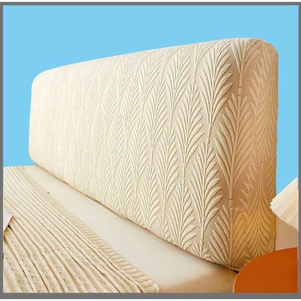 Huvudgavelöverdrag Stretch Vadderat Huvudgavelöverdrag Tvättbart Dammskydd Spandex Skyddande Överdrag för Enkelsäng Dubbelsäng King Size-sängar (Färg: B-Beige, Storlek: