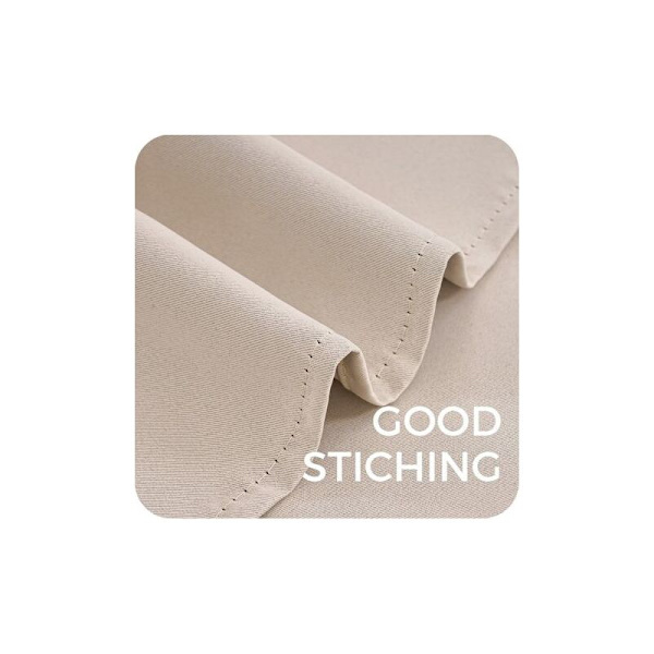 Termiskt Isolerande Mörkläggningsgardin 140x160 cm Kort Beige Små Fönstergardiner Inredning för Vardagsrum Sovrum 2-pack med Öglor
