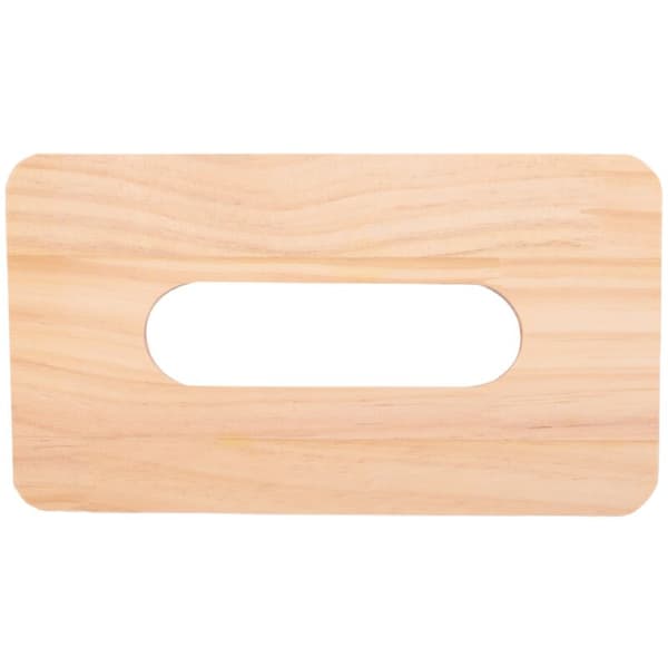 Minimalistisk Tissue Box Cover Holder, Moderne Transparent Rektangulær Bambus Tissue Dispenser til Badeværelse, Soveværelse