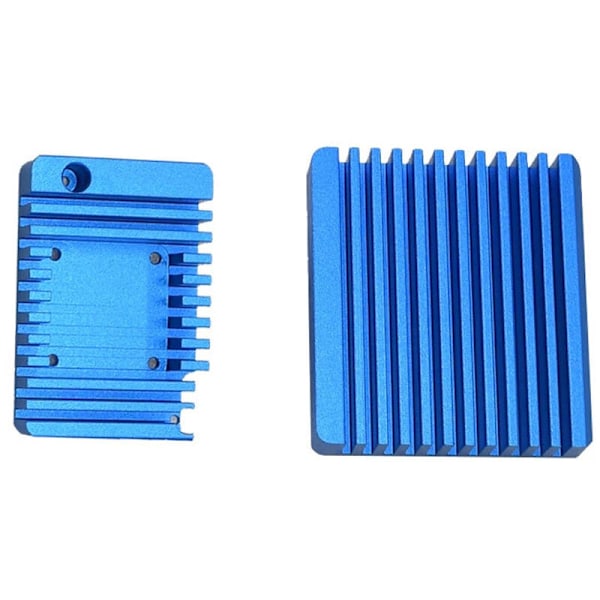 All Metal Beskyttende Etui for NanoPi R2S Open Source ARM Board DIY Del - Blå