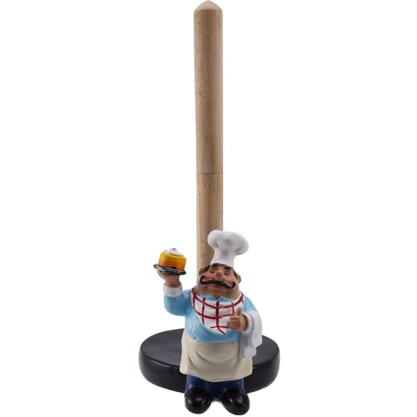 Resin Chef Double-Layer Paper Towel Holder Figurines Pastry Restaurant Crafts Decoration Ornament B