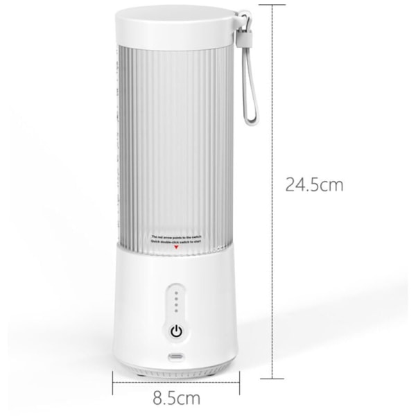 450ML Genopladelig Blender Frugtpresser Blender 6 Blade Bærbar Elektrisk Juicer Maker Frugt Blender Frugtekstraktorer-A