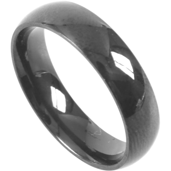 Ring til , Ring til kvinder, rustfrit stål, 5 mm, sort - . 54