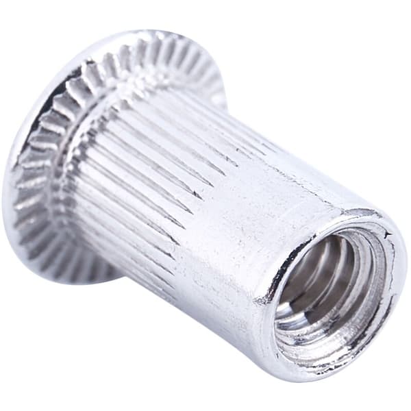 100 st Cylindriska Muttrar Vertikala Ränder Aluminium Nitar