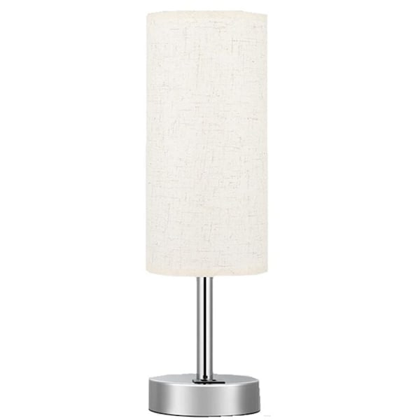 Sängbordslampa Touch Control Skrivbordslampor med USB-C USB-A Laddningsport USB-lampa Lampskärm Studie EU-kontakt