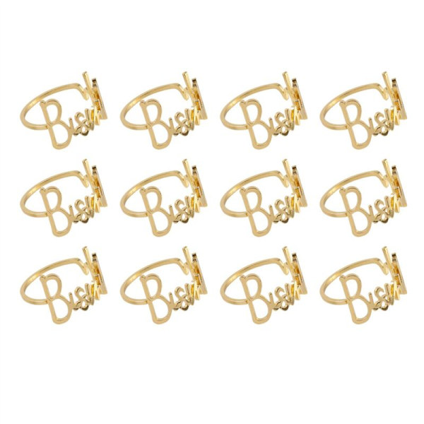 24 Stykker Bismillah Serviettringer Eid Mubarak Muslimsk Islamsk Ramadan Kareem Spenne Bryllup Middagsfest Borddekorasjoner A