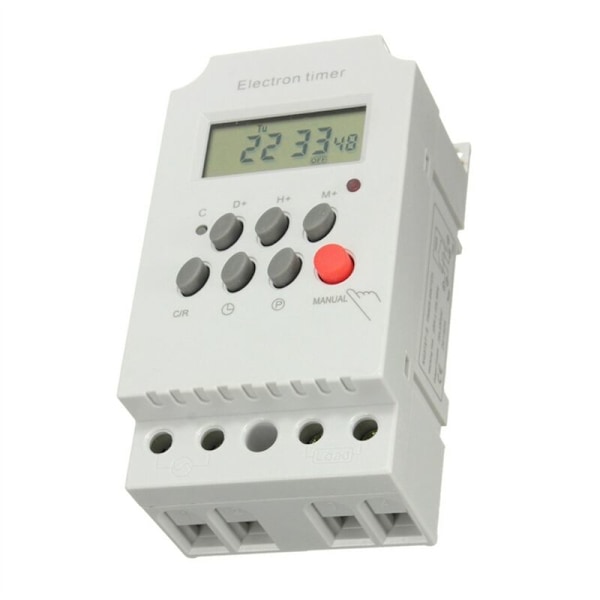 KG316T-II DIN Skinne Mikrodatamaskin Tidskontrollbryter Timer AC 220V 25A TIMER BRYTER DIGITAL Reléstyring