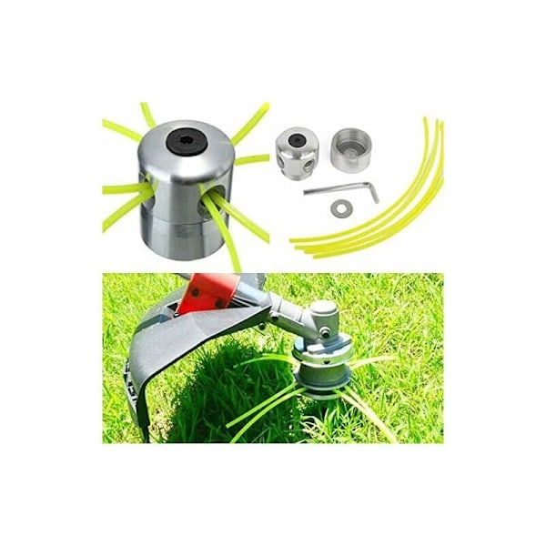 2-pack Universal Aluminium Brush Cutter Huvud Dubbel Nylon Linjehuvud Spol Linje Brush Cutter Tillbehör