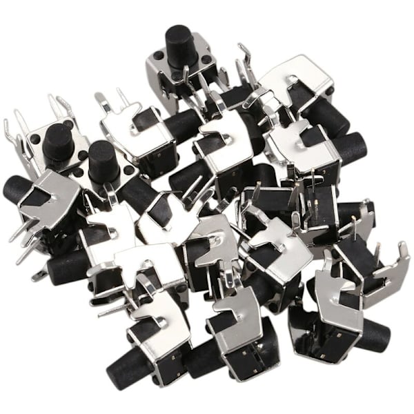 20 st Momentary Right Angle Taktil Tact Tryckknappsbrytare 6 x 6mm x 8mm