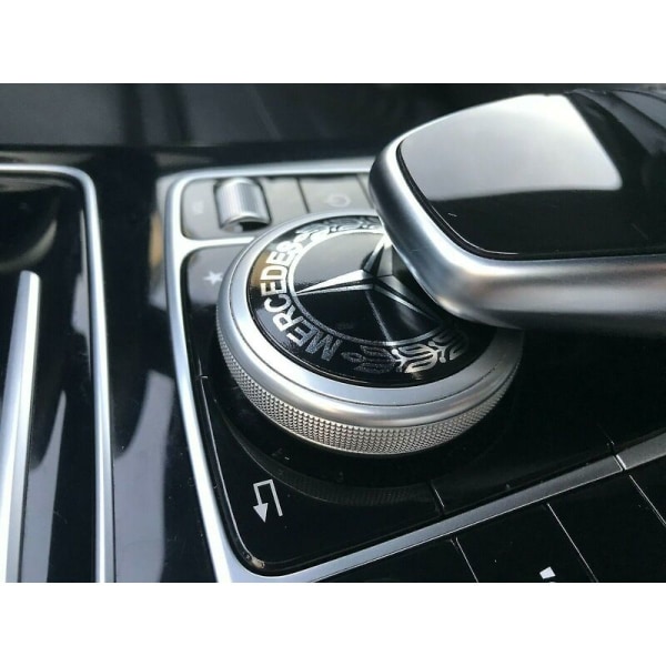 Mercedes Emblem Multimedia Control Sticker Badge Decal Chrome 46mm Amg