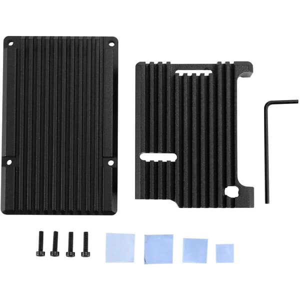 Raspberry Pi pansarfall / Raspberry Pi metallfodral passiv kylning / värmeavledningsskal för Raspberry Pi 3B+ / 3B