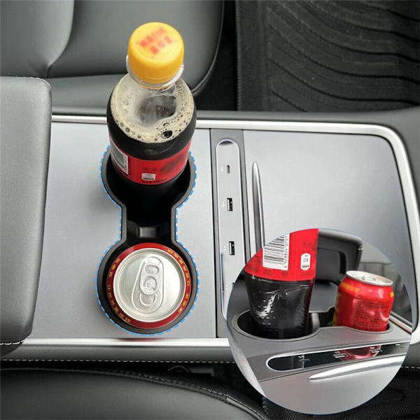 Kopholder til Model 3 Y 2021 2022 2023 Center Console Slot Clip Limit Slip Insert Hoder Cup D