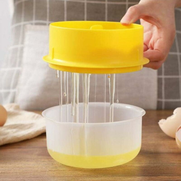 Æggehvide Separator Blomme Sigte Hjem Køkkener Spisestue Køkken Gadget DIY Æggekoger Blomme Separator Dessert Madlavningsværktøj (Tilfældig Farve) HIASDFLS