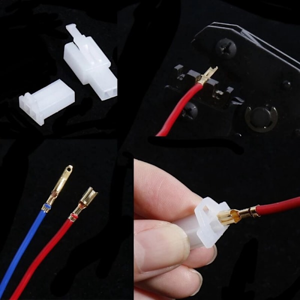 200 stk. 2,8 mm bilforbindelsesstik 2/3/4/6 stift han elektrisk stik og kabelterminal-sæt til bil RV