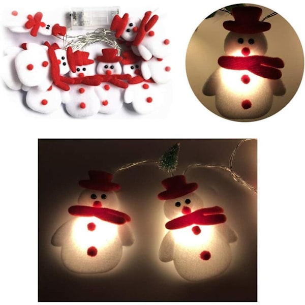 Julemann Lyslenke, 3M - 20 LED Julelys, Julepynt med 2 Lysmoduser for Hjemmet, Hage, Rom og Dekorasjon