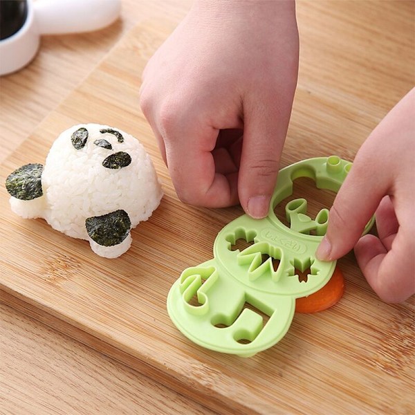 1 sæt søde panda Onigiri Shaper risboldform DIY Sushiform køkkenudstyr Bento-tilbehør til børn