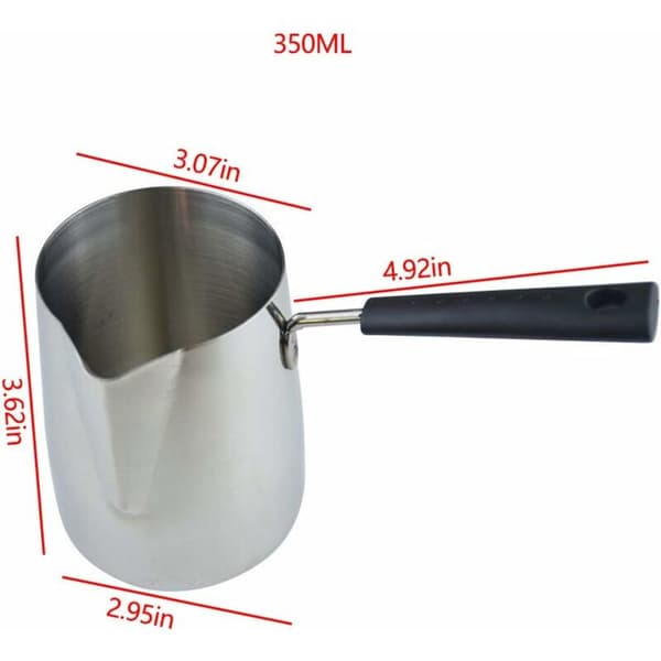 Rustfrit stål kaffemælkeskummerkande (350 ml) -