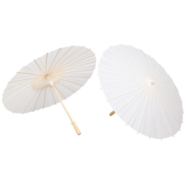 6 stk. Papir Parasol Paraply Bryllup Fest Favor 60Cm Bambus Paraplyer til Brudebrud Shower Midtpunkter Foto Props