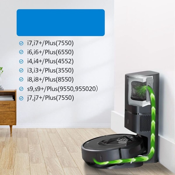 Dammsugarpåse för I och S och J-serien I7 I7+ I3 I3+ I4 I4+ I6 I6+ I8 I8+ J7 J7+/Plus E5 E6 E7 S9 Robotdammsugare