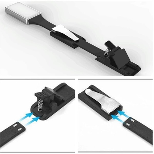Lukuvalo LED-lukuvalo USB-ladattava lukuvalo 3 tilaa portaaton kirkkaus 360° joustava joutsenkaula-kiinnitteinen lamppu sänkyyn yölukemiseen