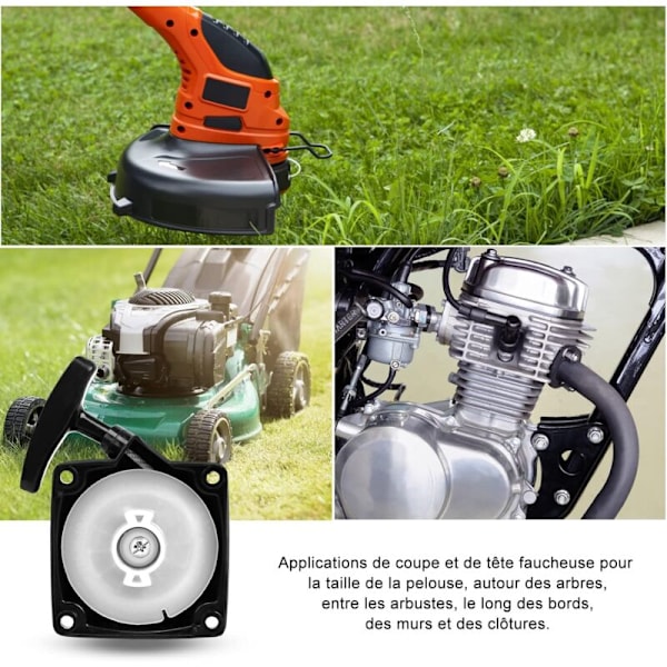 Børsteskærer Tilbagetrækningsstarter, med Mitnehmerplatte og Kit, til 33cc / 36cc / 43cc / 49cc Børsteskærer, BC/MS 52
