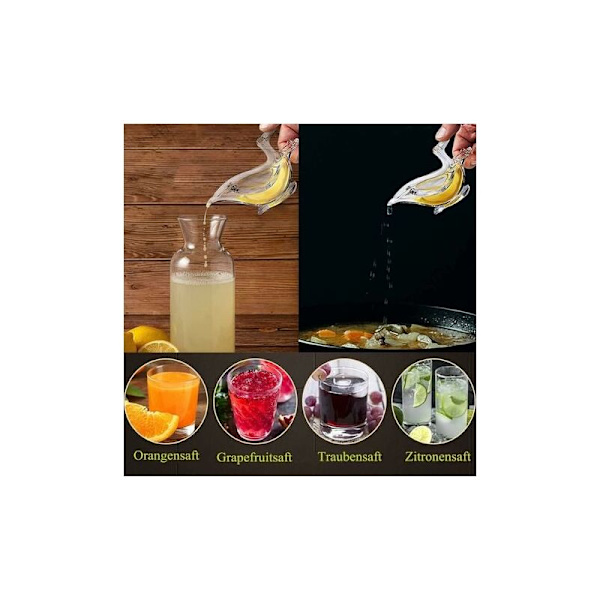 4 Individuelle Citronpressere, Manuel Citronpresser, Akryl Citronklips Manuel Frugtpresser Hjem Køkken Bar Gadget, Individuel Citron