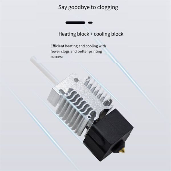 For -V3 SE Hotend Dyse Kit Bimetall Slange + Kobberbelagt 0,4mm 24V 40W Ekstruder Varmeblokk