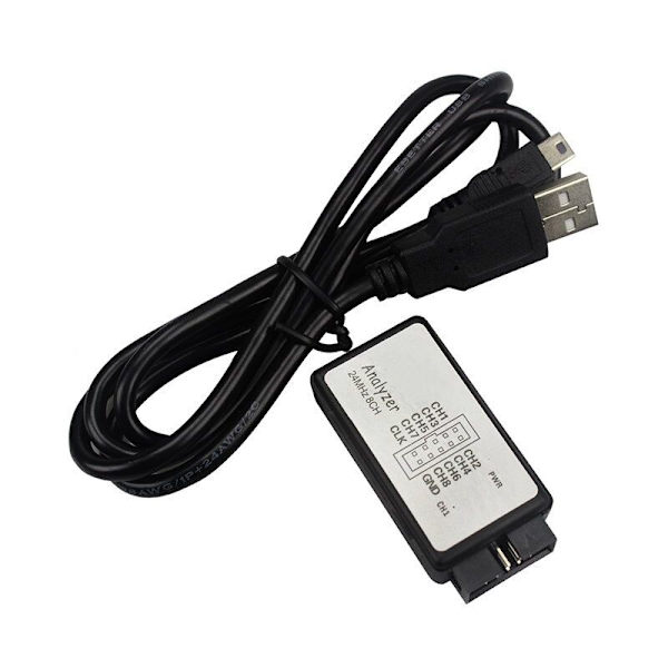 Test Hook Clamp Logic Analyzer Testfil til Jumper Kabel til USB 24M 8CH