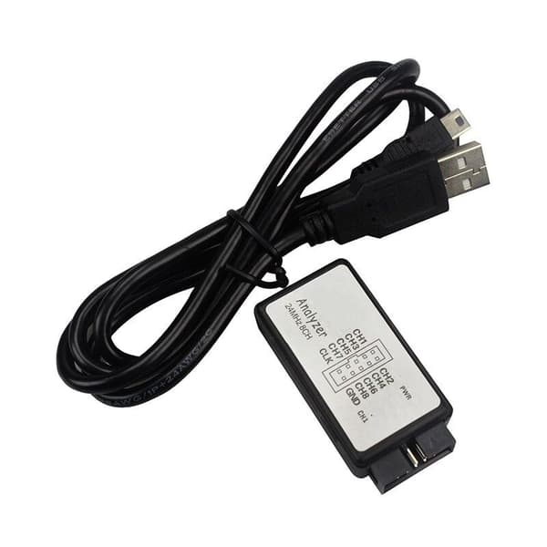 Testikoukku Clamp Logic Analyzer -testitiedosto hyppyjohdolle USB 24M 8CH