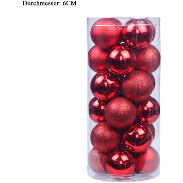 Julgranskulor Julgransdekorationer 60mm Julgranskulor Ornament Set 24st