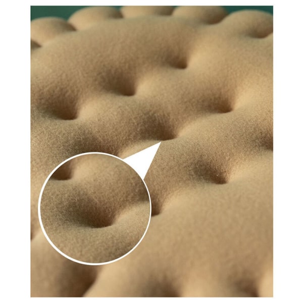 Söt och intressant golvkudde rund kex sittkudde stolskudde mjuk och bekväm kudde för heminredning -Beige
