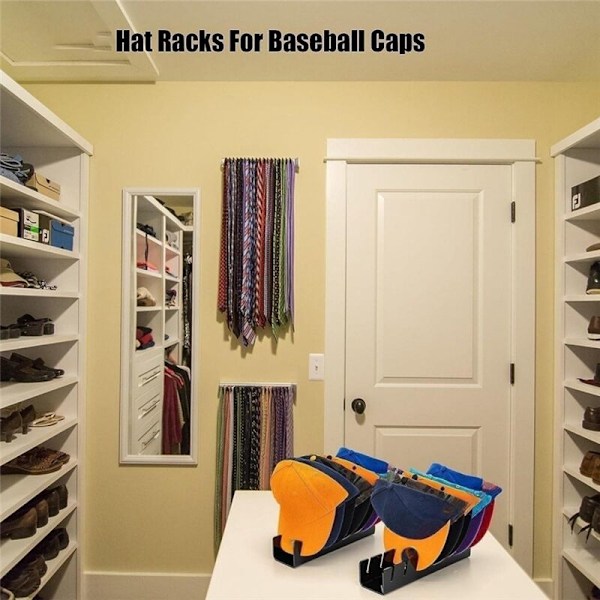 Hattställ för Basebollkepsar Display Organizer - 2 st Basebollkepshållare - Akryl Hattställ 14 Baseboll B