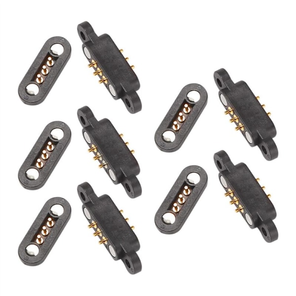 30 Par Magnetiska Pogo Pin-kontakter Fjäder 3 Positioner Magneter 2,3 mm Stigning Genomhål Manlig Sond