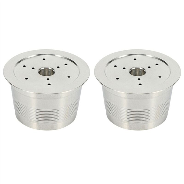 2X Kompatibel för Caffitaly Kaffe Maskin Maskin Rostfritt Stål Påfyllningsbar Påfyllningsbar Kapsel