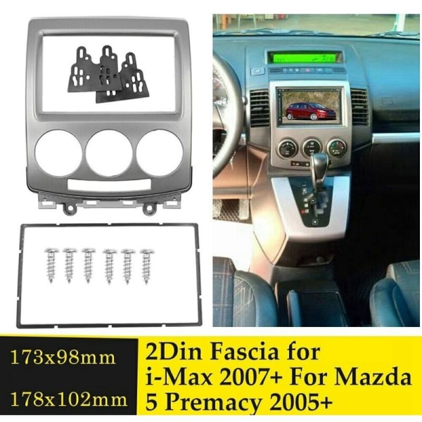 CD DVD Stereo Panel til I-Max 2007+ 5 Premacy 2005+ 2 Din Audio Radio Fascia Trim CD Ramme Frontplade