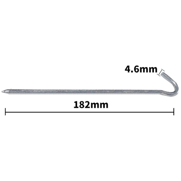 Metalltältpinnar, Trädgårdsgårdsstängselkrokar, Campingpinnar, Tunga Galvaniserade Tältpinnar för Tarp, Uppblåsbara, Utomhus Juldekorationer, 25-pack