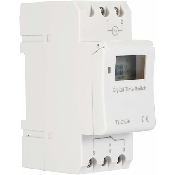Digital Timer Programmerbar Elektronisk Kontakt LCD Digital Elektronisk Timer THC 30A 110V-