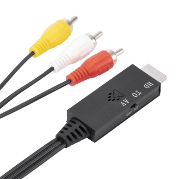 RCA to Compatible Converter, AV to Compatible Cable, Adapter Supports PAL NTSC for PC, Laptop, TV