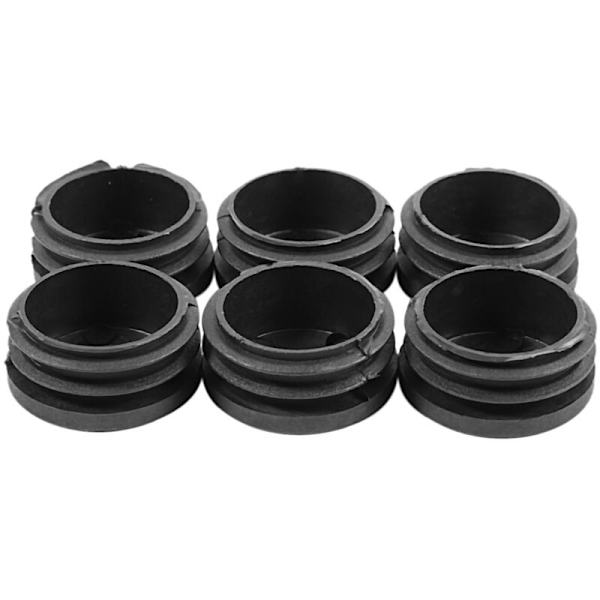 24 stk. Plastikprop med Endekappe til 40 mm Slangeprop Sort