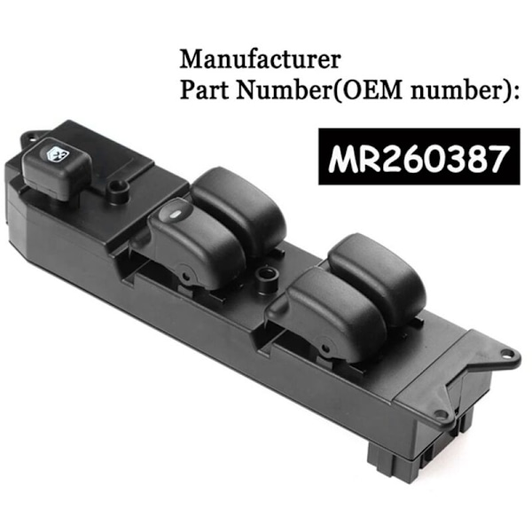 Svart elektrisk LHD-bilfönsteromkopplare för 2002-2013 L200 2002-2007 MR194826