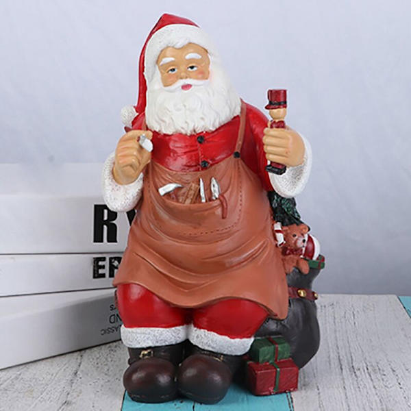 Julemand Håndværker Skulpturer Figurer til Jul Indretning Julepynt