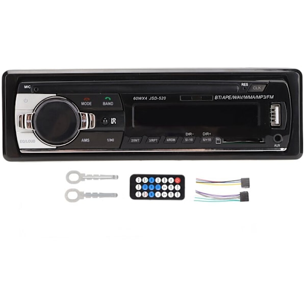 Bilradio med AI-stemmestyring, LED-display, dobbelt USB2.0, håndfri forbindelse, bilstereo-modtager til at lytte til musik