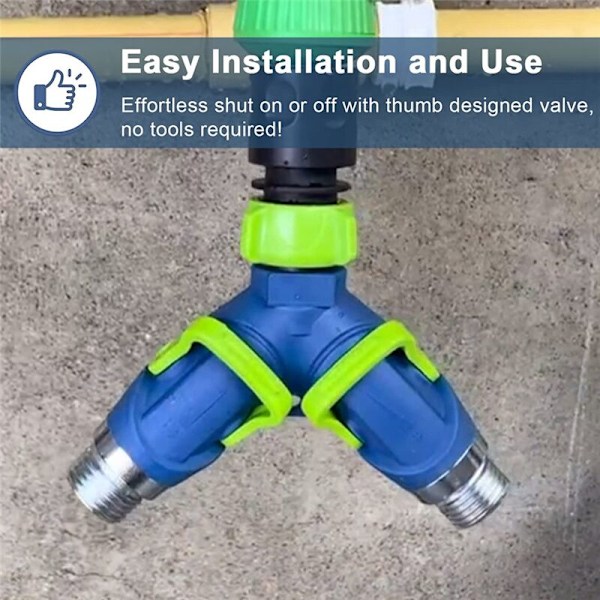 2 stk. Have Splitter - 2 Vejs Have Splitter, Y Have Splitter Connector Udendørs Have Splitter