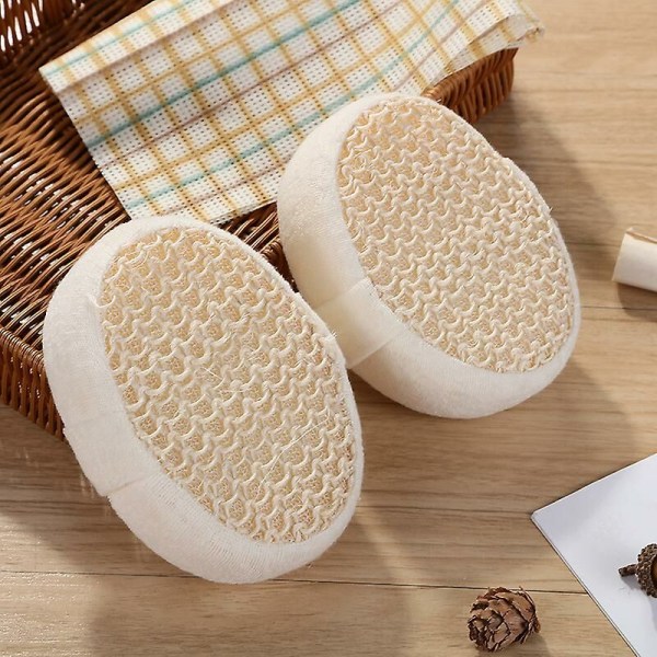 2 sisal svamp badbollar, badbollar, lerbadsprodukter, Sunny