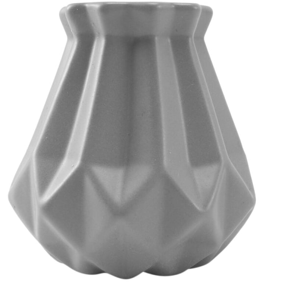 Mat Diamant Porcelæns Vase med Europæisk Grå Moderne Fashion Keramisk Vase Læringsblomst Stue Bryllupsdekoration Korridor