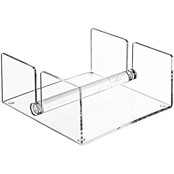 Kitchen Towel Holder Modern Clear Acrylic with Center Bar Weighted Arms