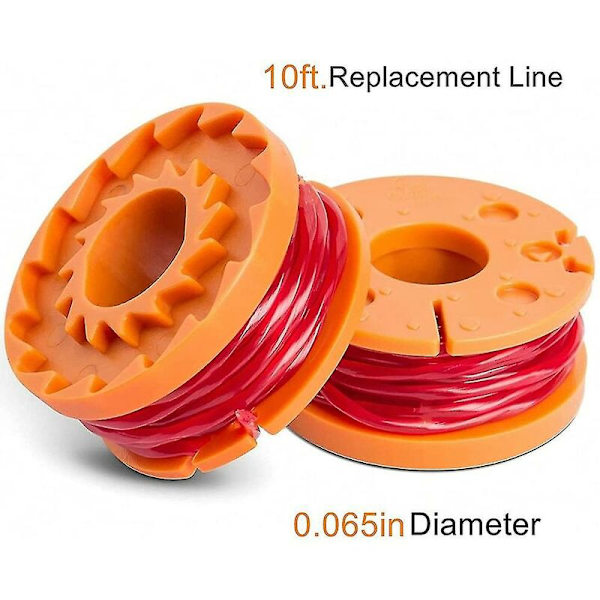 16 stk. Worx Wa0010 Wg175 spoletråd til trimmer, 10 fod