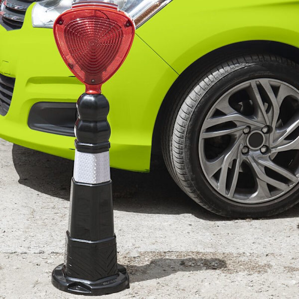 Solcelled LED signallampe til tovejs signalering til 22 cm kegle