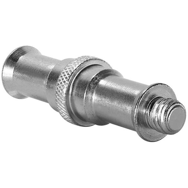 2 stk. Standard 1/4 til 3/8 tommer Metal Han Adapter Konverter Gevindskrue Stud til Studio Lampholder, Hot Shoe Adapter / Cold Shoe, Kuglehoved